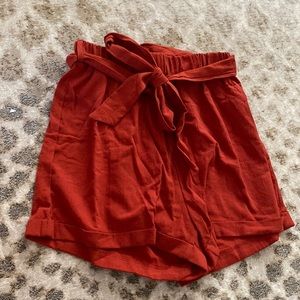 Red SHEIN shorts